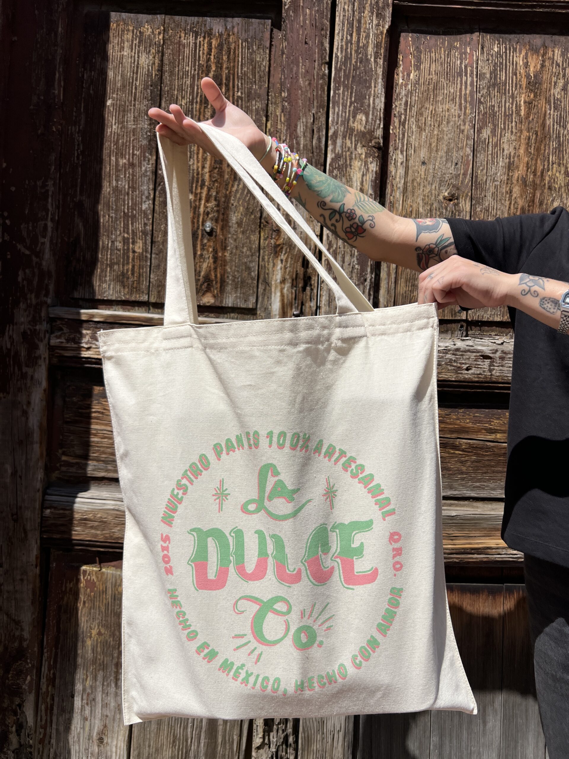 Bolsa de tela La Dulce Co. turquesa